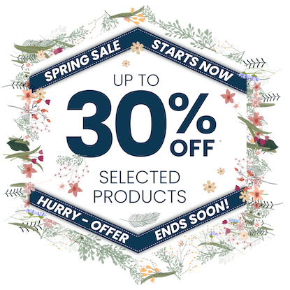 Spring sale now on - up to 30% off selected products