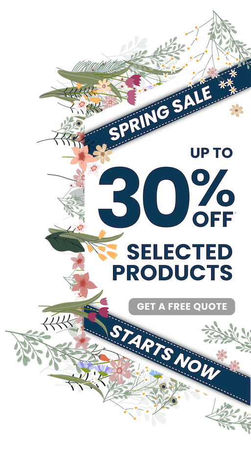 Spring sale now on - up to 30% off selected products