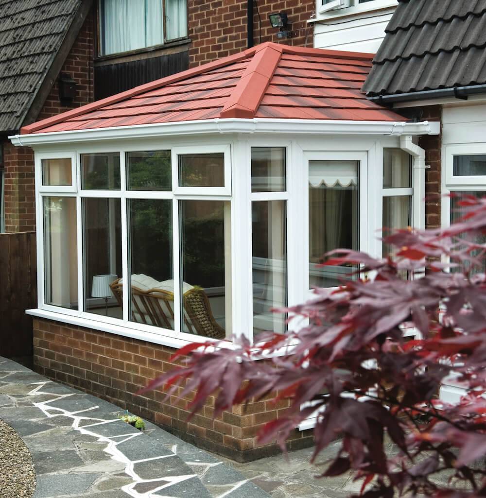 white upvc conservatory