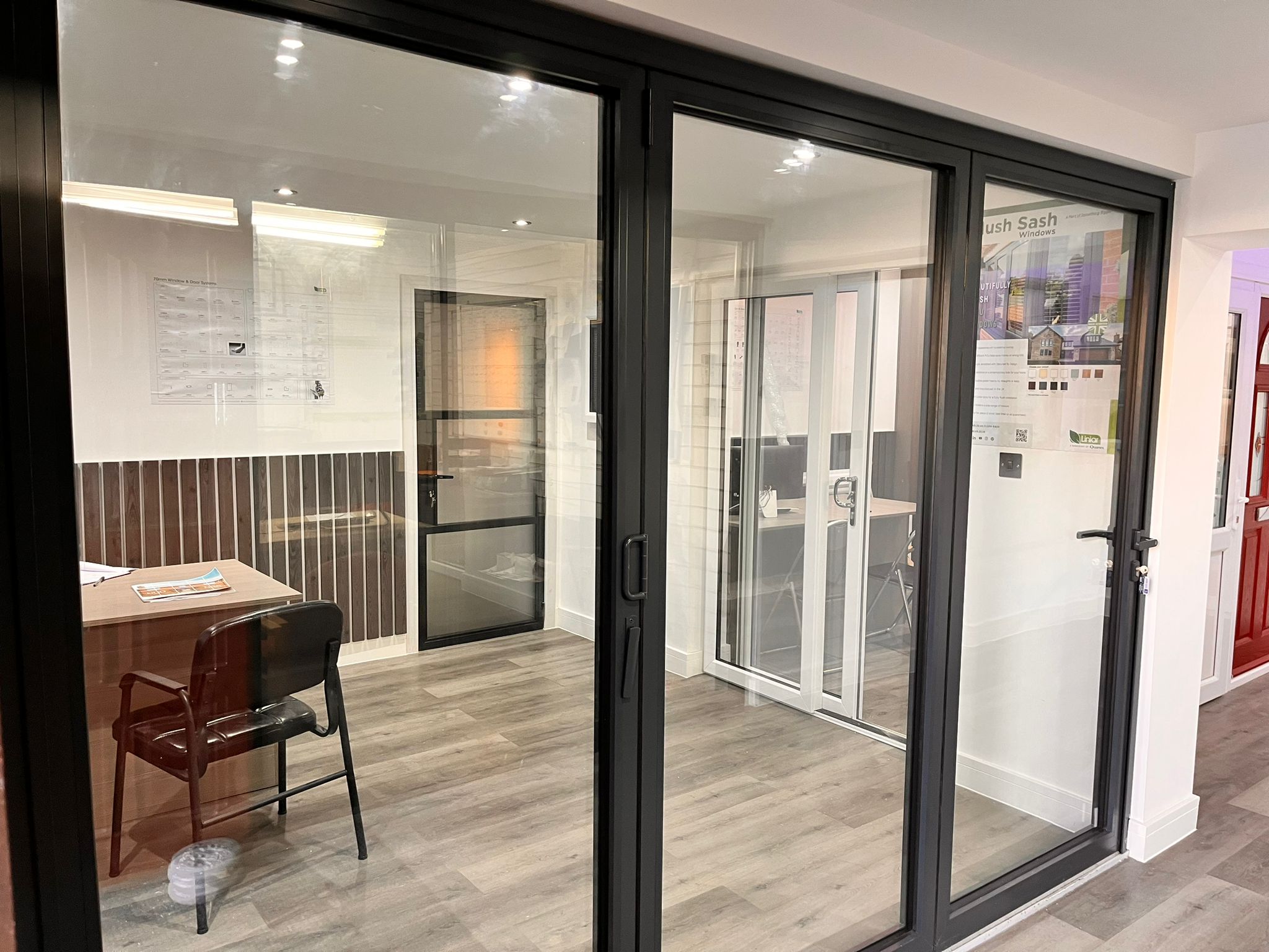 anthracite grey cortizo bifold doors